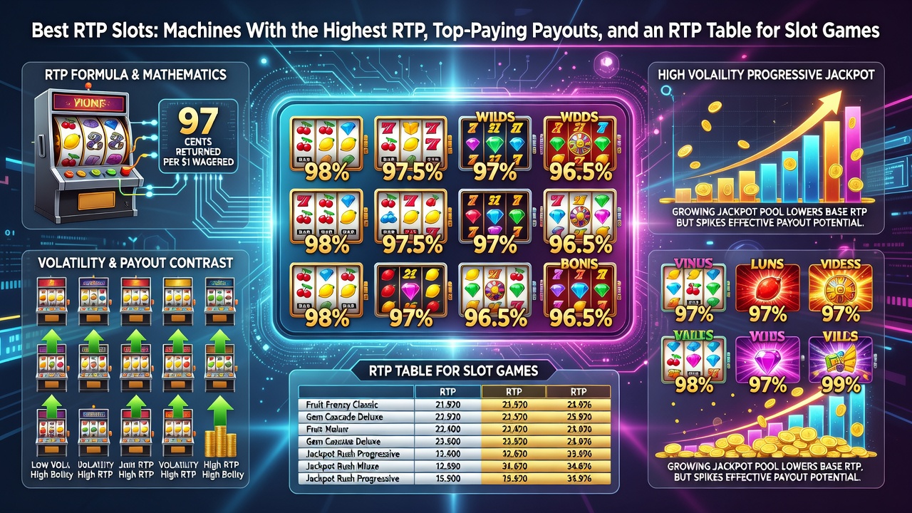 Best RTP Slots: Machines With the Highest RTP, Top-Paying Payouts, and an RTP Table for Slot Games